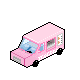 Pink Icecream truck, 1st time at cars