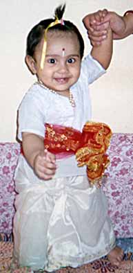 The little Krishna on the Krishna Janmashtami festival.