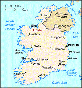 right click open in new window for large map of ireland