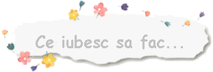 Ce iubesc sa fac...