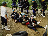 Photo of me preparing to go blackwater rafting