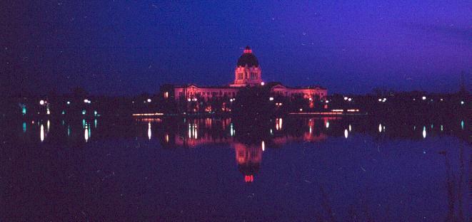 Legislature Building at night