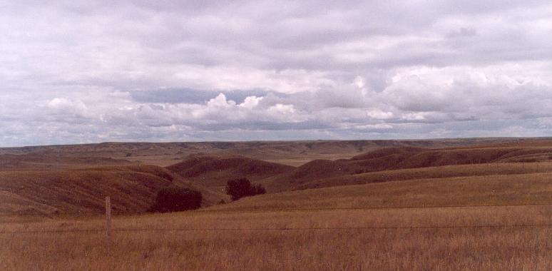 Badlands area in South Saskatchewan