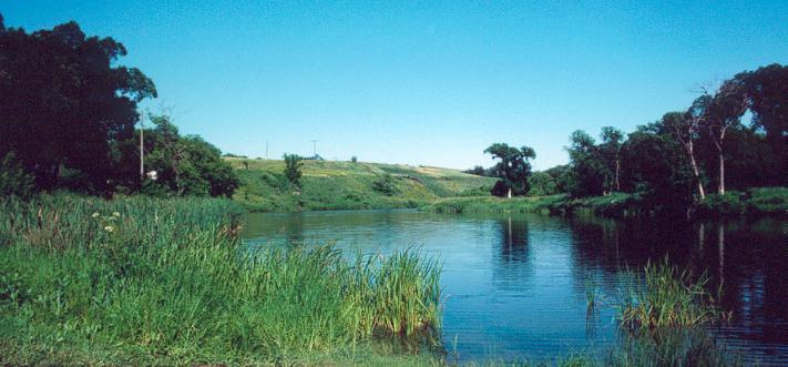 Souris River in south Saskatchewan