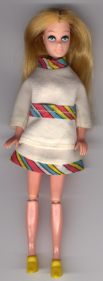 The stripey trim is the same as that used on Danncing Dawn dolls, is this Clone or maybe Pippa Pack?