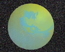 A Picture Of A Green/Blue Planet