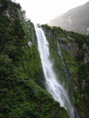 Waterfall in Milford Sound