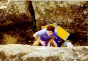 Photo by Cameron Veal, V5 dyno Loyds wall, oatlands