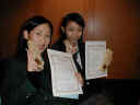 Rie and Satsuki did their best at the English speech competition. I'm glad I got to know them - they are both cuties ! !