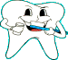 Brush your teeth up and down.