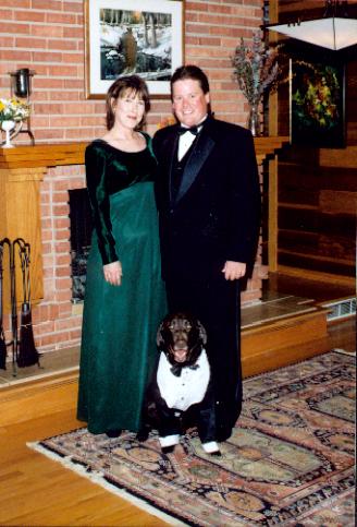 Buck with his humans, Scott and Denise.