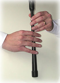 Finger positions on the chanter