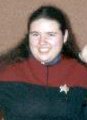 Coral looking like an overweight idiot in Starfleet Uniform...