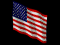 Waving US flag