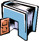 door opening into book