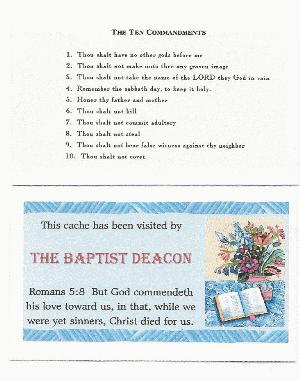 Baptist Deacon's Calling Cards
