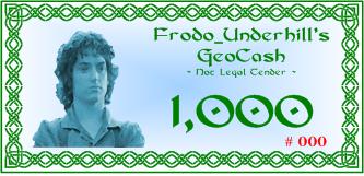 Frodo Underhill's Geocash - Front