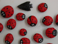 Huntnlady's Ladybug Rock Magnets