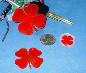 Red Clover's Keychain Clovers