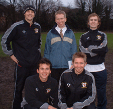 Team England members and John James (BBC Radio Leics) 21/01/04