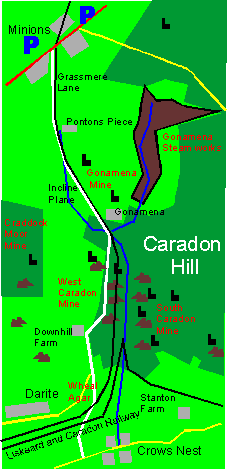 Click for map of railways around Caradon Hill