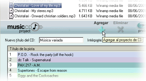 Creación de un CD de audio a partir de archivos MP3