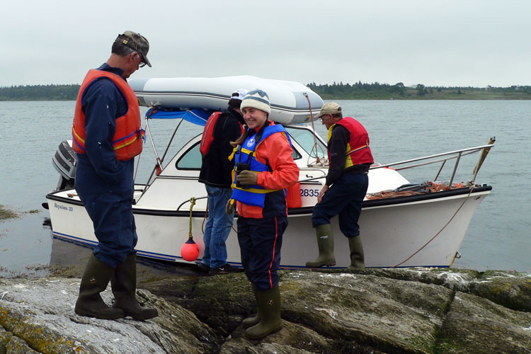 Our high tide landing on Île-Chespêque - Ted D'Eon photo