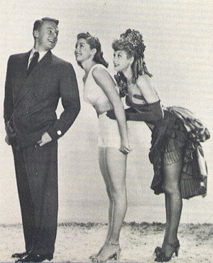 Van Johnson, Esther Williams and Lucille Ball in a promotional still for Easy to Wed