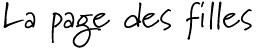 La page des filles
