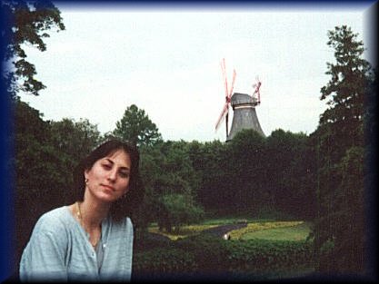 Donna in Germany, a windmill in the background