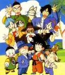 Goku, Krilin, Olong, Chaoz, Bulma, Kame Sennin, Lunch, Puar, Yamcha and Tenshin Han