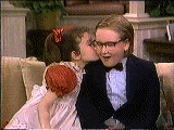 Vicki gives Warren a peck on the cheek