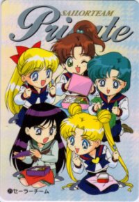 Minako, Makoto, Ami, Usagi, and Rei