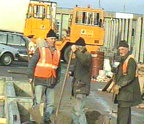 Men at work at new Weighbridge