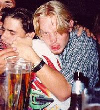 Ivan (And Mark) drinking.  Seems like a logical picture.  But what in the world were they thinking when the camera snapped?