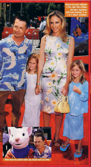 Mike and his family at L.A.'s 'Stuart Little 2' premiere