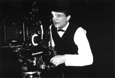 Jeremy Brett with what he affectionately calls ''the one-eyed moose''.