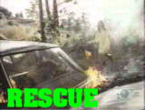 Jamie saves man from burning car!