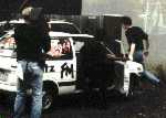 [Filming our 'quick to the batmobile' sequence for ACA]