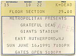 Giants Stadium, June 16, 1991