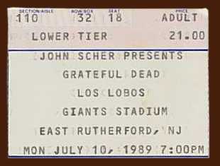Giants Stadium, July 10, 1989