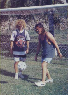 Con el Pibe Valderrama