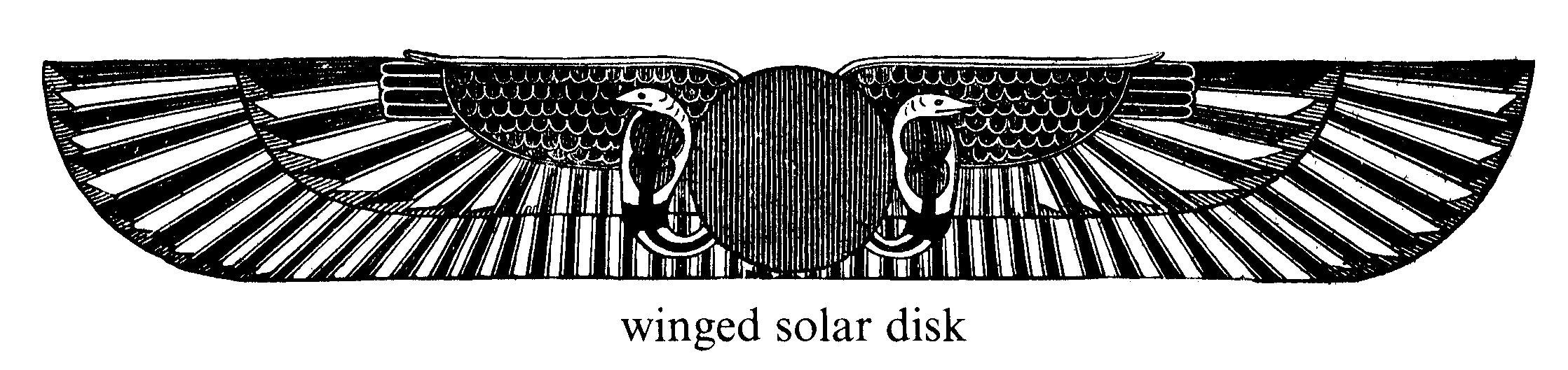 Крылатый Солнечный диск древний Египет