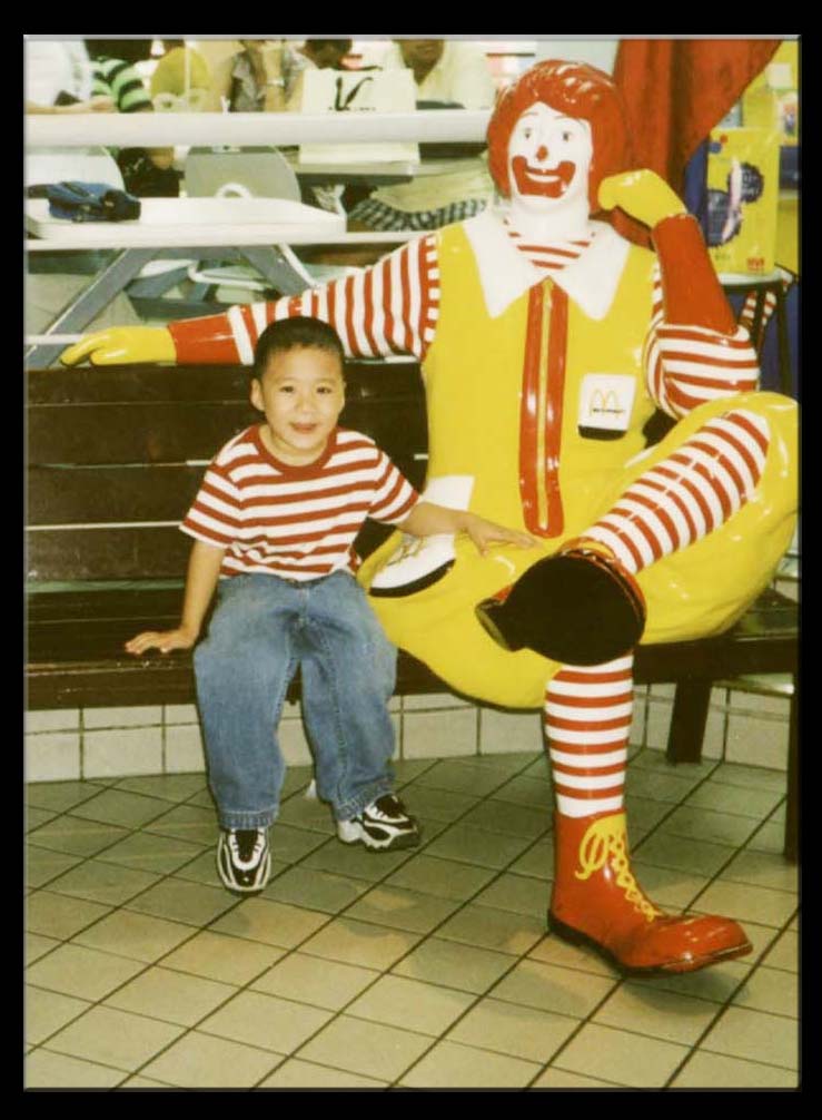 Daniel enjoying McDonald's company