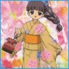 Tomoyo in a kimono