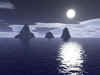 A slightly surreal alien nightscape 640x480