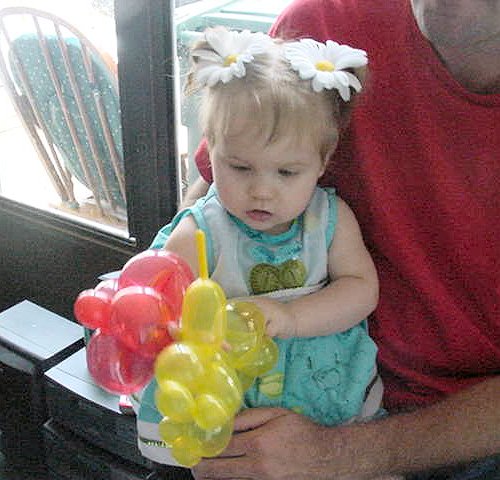 Maddie and her balloon friends