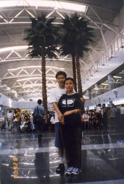 when my wife left China in Aug., 2000