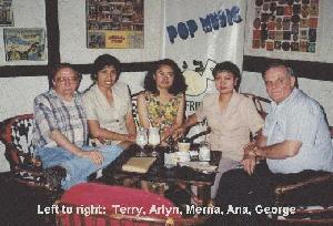 Ana, Merna, George and us at Oasis Pub