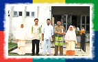 The ESL Teacher with Cikgu Dollah, Cikgu Hajis and two students: Norkhalifah and Shamsiah of form 3 1998